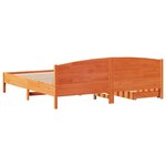 vidaXL Cadre de lit sans matelas cire marron 180x200cm bois pin massif