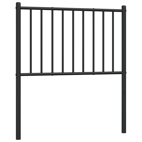 vidaXL Tête de lit de remplacement métal noir 75 cm