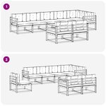 vidaXL Ensemble de canapés d'extérieur 6 Pièces Blanc et anthracite