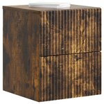 vidaXL Cabinet de chevet mural Chêne fumé 33 x 34 5 x 40 cm