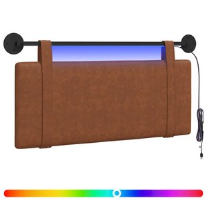 vidaXL Tête de lit suspendue Marron PU antique