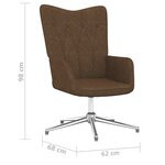 vidaXL Chaise de relaxation avec tabouret Marron Tissu