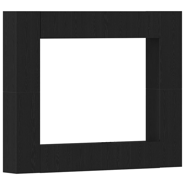 vidaXL Ensemble de meubles TV 8 pièces - Murale  chêne noir  bois d'ingénierie