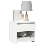 vidaXL Tables de chevet 2 Pièces Blanc 40x30x39 cm Bois d'ingénierie