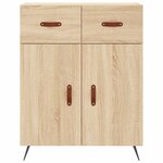 vidaXL Buffet chêne sonoma 69 5x34x90 cm bois d'ingénierie