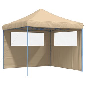 vidaXL Tente de réception pliable escamotable avec 2 parois latérales