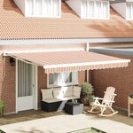 vidaXL Auvent Rétractable Multicolore 400 × 300 cm Tissu  Métal