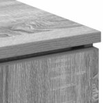 vidaXL Meuble TV avec LED Sonoma gris 100 x 38 x 49 cm