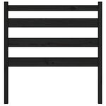 vidaXL Tête de lit Noir 106x4x100 cm Bois massif de pin