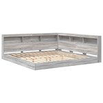 vidaXL Lit Bibliothèque Sonoma gris 180 x 200 cm Bois d'ingénierie
