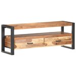 vidaXL Meuble TV 120x35x45 cm Bois massif avec finition miel