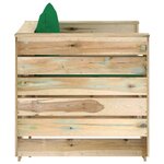 vidaXL Salon de jardin 2 Pièces avec coussins Bois imprégné de vert