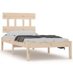 vidaXL Cadre de lit Bois massif 90x200 cm