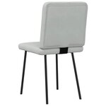 vidaXL Chaises à manger lot de 6 gris clair velours