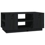 vidaXL Table basse Noir 90x49x40 5 cm Bois massif de pin
