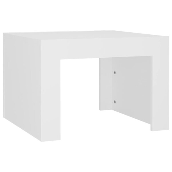 vidaXL Table basse blanc 50x50x35 cm bois d'ingénierie