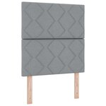 Lit à ressort vidaXL avec matelas et lumière LED Gris clair 80x200 cm Tissu