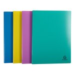 Protège-documents forever young exacompta polypropylène a4 40 pochettes - 80 vues couleurs assorties - lot de 4