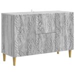 vidaXL Buffet Sonoma gris 89 x 34 5 x 60 cm Bois d'ingénierie