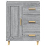 vidaXL Buffet Sonoma gris 69 5x34x90 cm Bois d'ingénierie