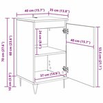 vidaXL Buffet Chêne noir 40 x 35 x 70 cm Bois d'ingénierie