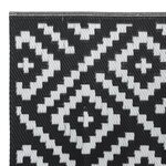 vidaXL Tapis d'extérieur Blanc et noir 160x230 cm PP