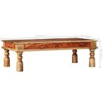 vidaXL Table basse Bois et de manguier 110x60x38 cm