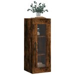 vidaXL Armoire murale chêne fumé 34 5x34x90 cm