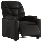 vidaXL Fauteuil inclinable électrique Noir Similicuir