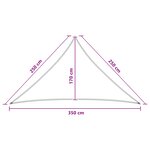 vidaXL Voile d'ombre 2 5 x 2 5 x 3 5 m HDPE