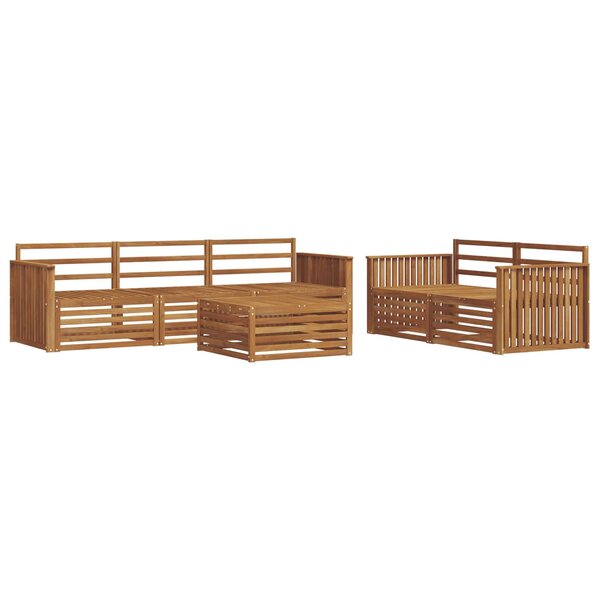 vidaXL Ensemble de canapés d'extérieur 6 Pièces Naturel