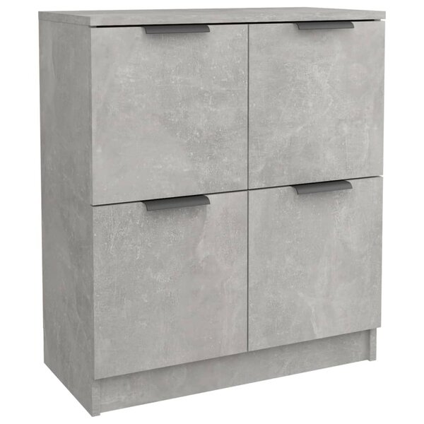 vidaXL Buffet Gris béton 60x30x70 cm Bois d'ingénierie