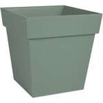 Pot de fleur carré - 32 x 32 x 32 cm - 22 L - Vert laurier