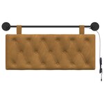 vidaXL Tête de lit suspendue Marron Velours