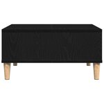 vidaXL Table basse Chêne noir 60 x 60 x 30 cm Bois d'ingénierie