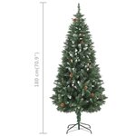 vidaXL Arbre de Noël artificiel pré-éclairé/boules pommes de pin 180cm