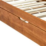 vidaXL Cadre de lit extensible Marron miel Bois de pin 90x200 cm