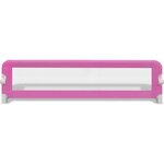 vidaXL Barrière de lit de sécurité pour tout-petits 2Pièces Rose 150x42cm