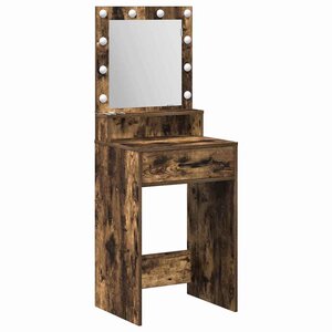 vidaXL Table de Toilette Chêne fumé 50 x 41 x 135 cm Bois d'ingénierie