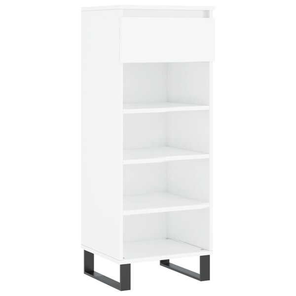 vidaXL Armoire à chaussures Blanc brillant 40x36x105cm Bois ingénierie