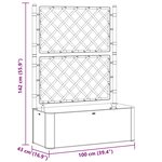vidaXL Lit surélevé de jardin et treillis et système d'arrosage Blanc