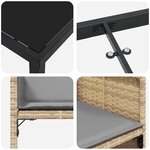 vidaXL Ensemble de salle à manger pour jardin 5 Pièces Beige polyrotin