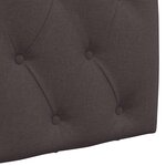 vidaXL Tête de lit suspendue Avec lumière LED Marron foncé Tissu
