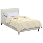 vidaXL Duvet d'hiver Matelassé Crème 135 x 220 cm Microfibre