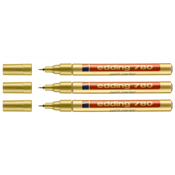 Marqueur Peinture 780 Or Pointe Fine 0 8 mm x 3 EDDING