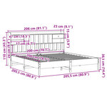 vidaXL Lit bibliothèque sans matelas cire marron 200x200 cm pin massif