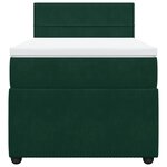 vidaXL Sommier à lattes de lit et matelas Vert foncé 80x200 cm Velours