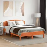 vidaXL Tête de lit cire marron 120 cm bois massif de pin