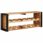 vidaXL Étagère à vin 100 x 45 x 33 cm Bois de mangue brut solide