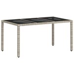 vidaXL Ensemble de salle à manger pour jardin 7 Pièces Gris clair